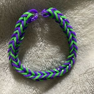 Green and purple bracelet